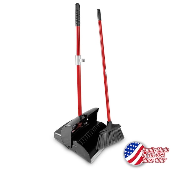 Libman Commercial Premium Lobby Broom And Dust Pan Set Closed Lid, 2PK 1193 - main
